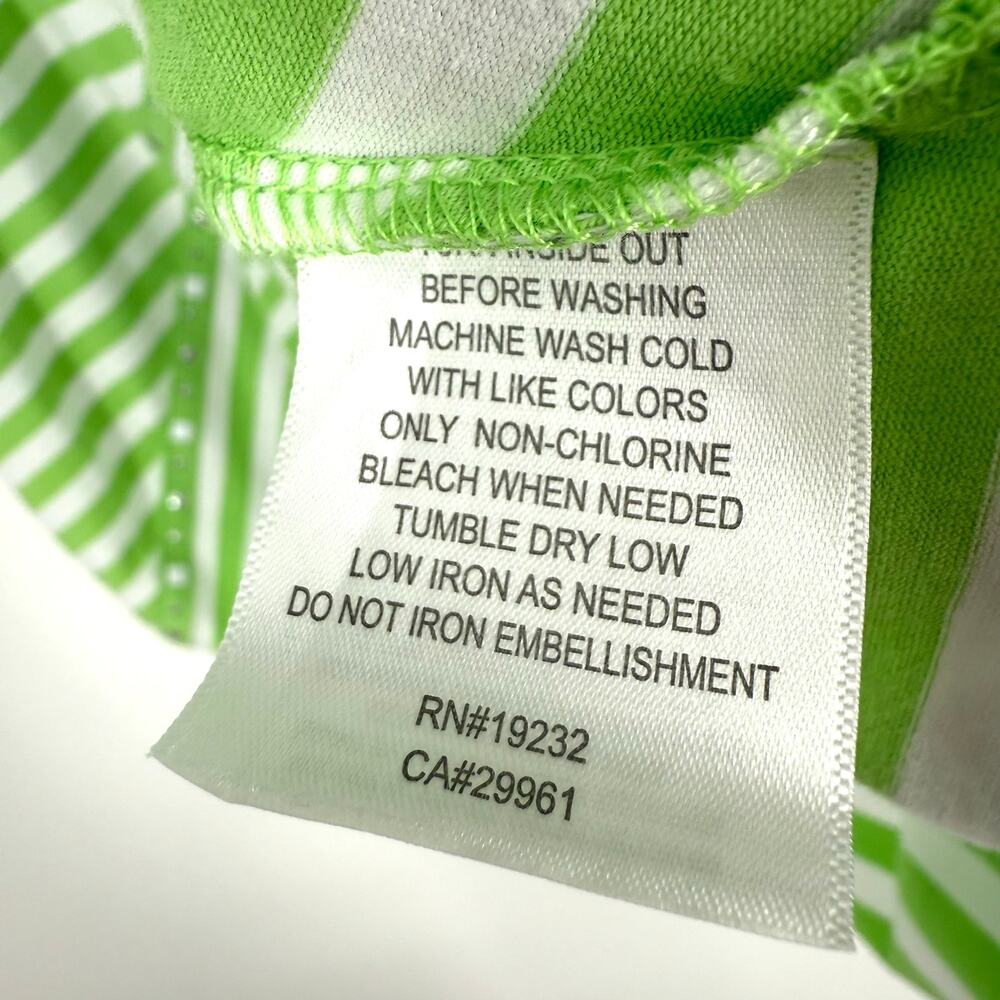 NEW NWT Alfred Dunner Sz Large Green Summer Short Sleeve Blouse Shirt Top Cute - Picture 7 of 8